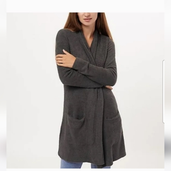 Barefoot Dreams Cozychic Lite Coastal Hooded Cardigan, size xs/s - Picture 2 of 10